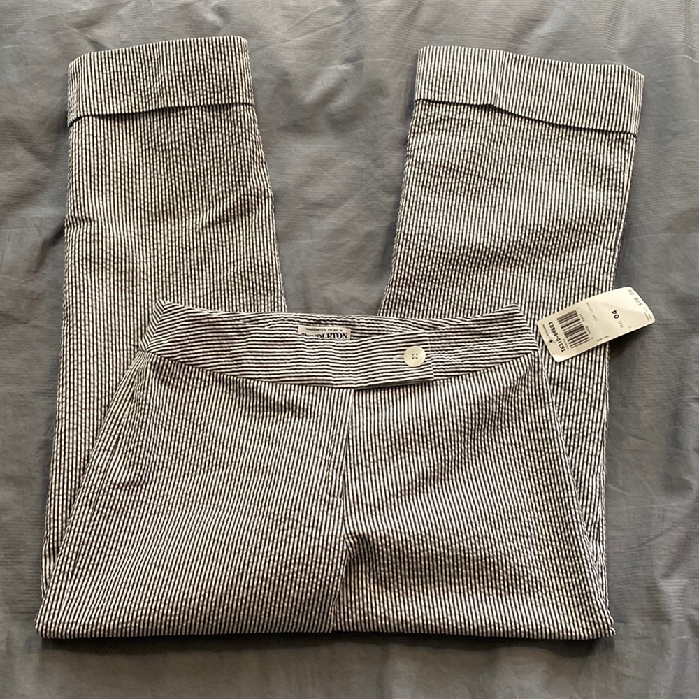 NWT Pendleton Women's 100% Cotton Seersucker Cropped Pants - size 4